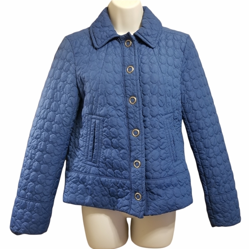 Rafaella Blue Lightweight Quilted Jacket In A Size Medium